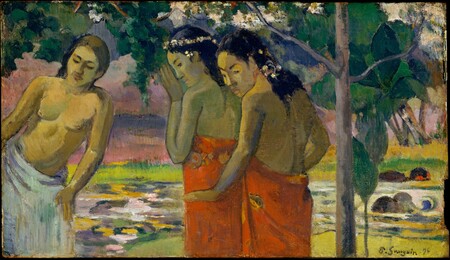 Toile made in France premium fine art ou affiche encadrée. Trois femmes tahitiennes...