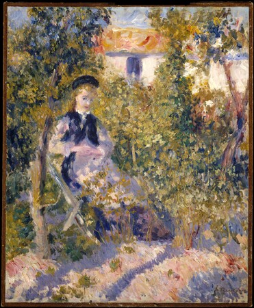 Toile fine art premium en France ou affiche encadrée d’art. Nini dans le jardin (Nini Lopez)...