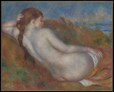 Poster fine art made in France premium ou toile imprimée. Nu allongé. Les nus et la grande tradition de l'art classique préoccupaient Renoir dans les années 1880...