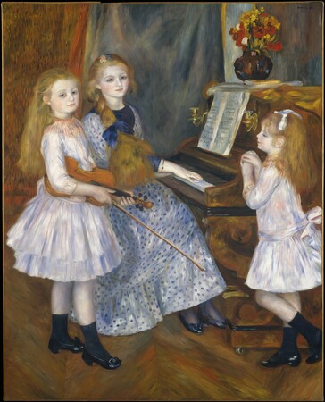 Toile premium fine art fabriquée en France ou affiche encadrée. Les Filles de Catulle Mendès, Huguette (1871-1964), Claudine (1876-1937) et Helyonne (1879-1955)...