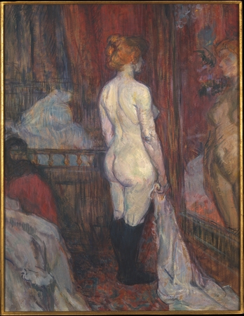 Poster encadré made in France haut de gamme ou toile fine art imprimée. Femme devant un miroir...