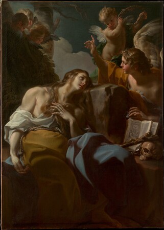 Impression premium fine art sur toile made in France ou poster encadré. La Madeleine pénitente. Corrado Giaquinto est un peintre rococo italien de l’école napolitaine...