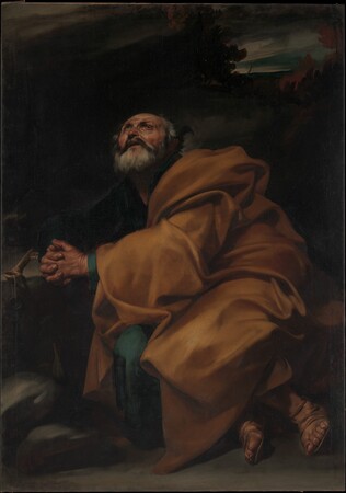 Poster fine art haut de gamme fabriqué en France ou toile premium. Les larmes de saint Pierre. Ce tableau de Ribera est une représentation de Saint Pierre...