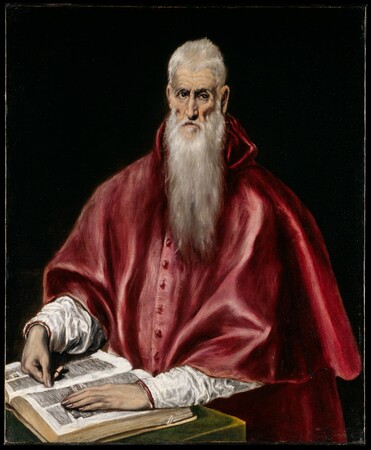 Poster haut de gamme fabriqué en France fine art ou toile imprimée. Saint Jérôme comme érudit. El Greco a peint au moins cinq tableaux de saint Jérôme...