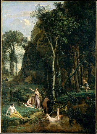 Impression haut de gamme fine art fabriquée en France sur toile ou poster encadré. Diana et Actéon (Diana surprise dans son bain)...