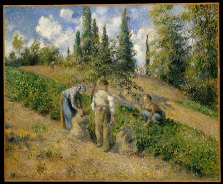 Toile premium imprimée fine art fabriquée en France ou affiche encadrée. The Harvest, Pontoise (La Récolte, Pontoise)...