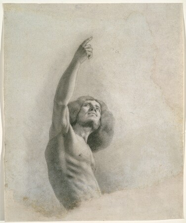 Affiche encadrée de qualité fine art premium fabriquée en France ou toile d’art. Autoportrait au bras levé...