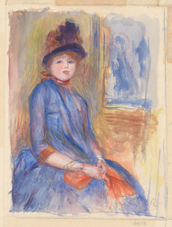 Impression fine art made in France premium sur toile ou poster encadré. Jeune fille en robe bleue...