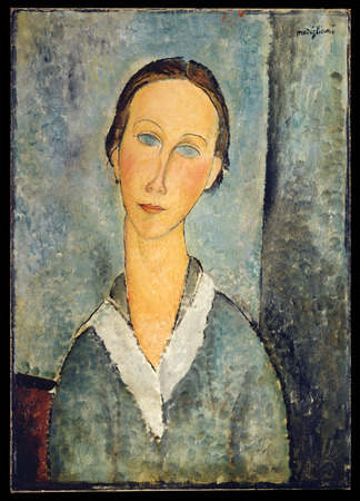 Poster premium fabriqué en France fine art ou toile d’art imprimée. Fille en blouse de marin. Modigliani a eu un parcourt artistique difficile...