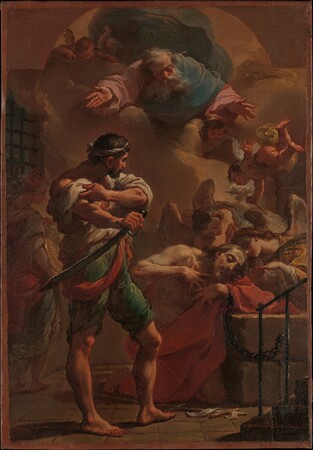 Poster HD encadré ou toile d'art imprimée en France. L'exécution de saint Jean-Baptiste...