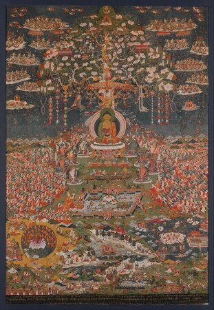 Toile imprimée made in France ou affiche encadrée d'art. Amitabha, le Bouddha de la Terre Pure de l'Ouest (Sukhavati)...