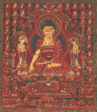Reproduction fine art française sur toile ou poster encadré. Bouddha Shakyamuni comme "Seigneur des Munis"...