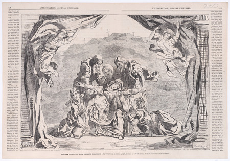 Impression française sur toile ou affiche encadrée. La Pietà, de "L'Illustration"...