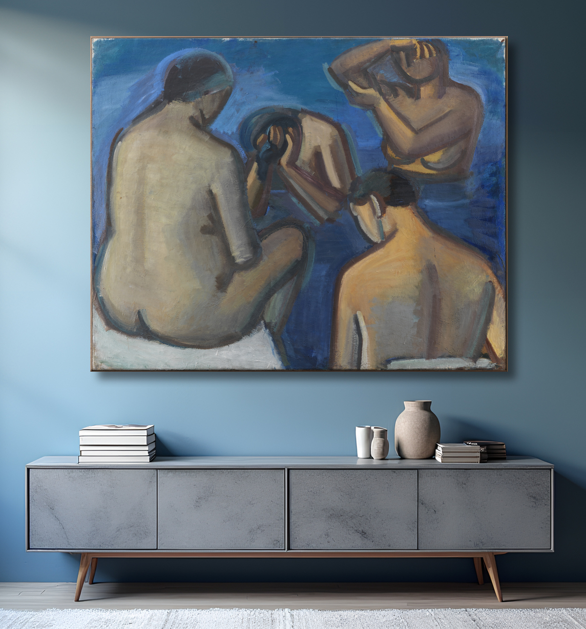 Poster fine art imprimé premium fabriqué en France ou toile d’art encadrée. Après le bain...