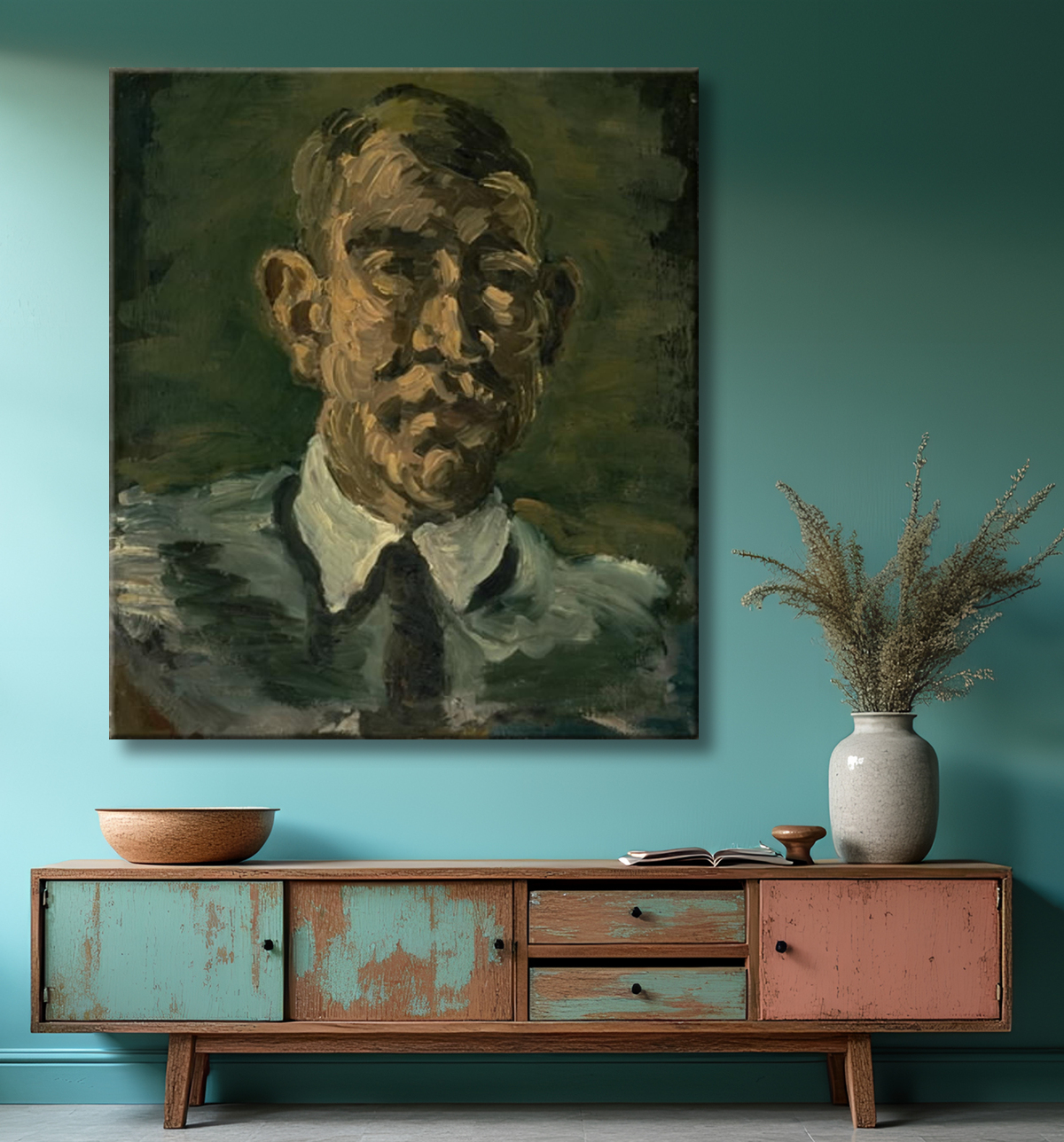 Poster premium made in France encadré ou toile fine art imprimée. Autoportrait...