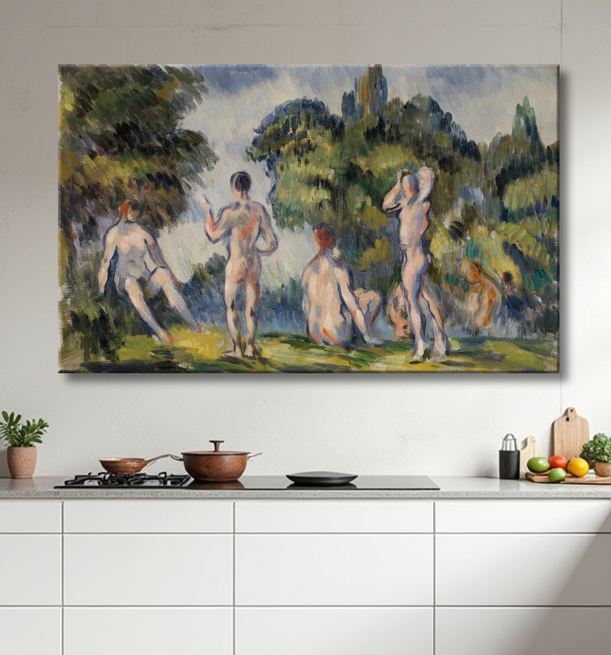 Impression d’art haut de gamme sur toile ou poster encadré en France. Baigneurs...
