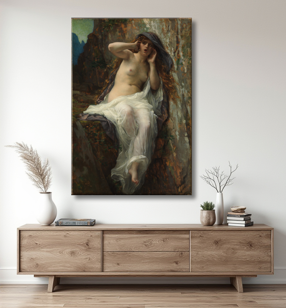 Reproduction Écho de Alexandre Cabanel avec decor