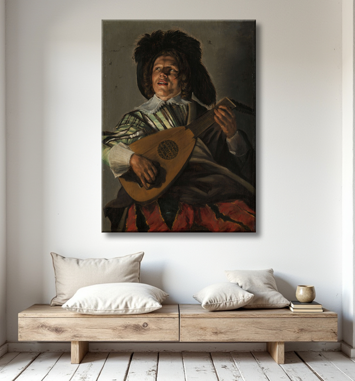 Reproduction du panneau de 1629 de Judith Leyster, La Sérénade, conservé au Rijksmuseum d'Amsterdam. Tirage d'art de fabrication française.