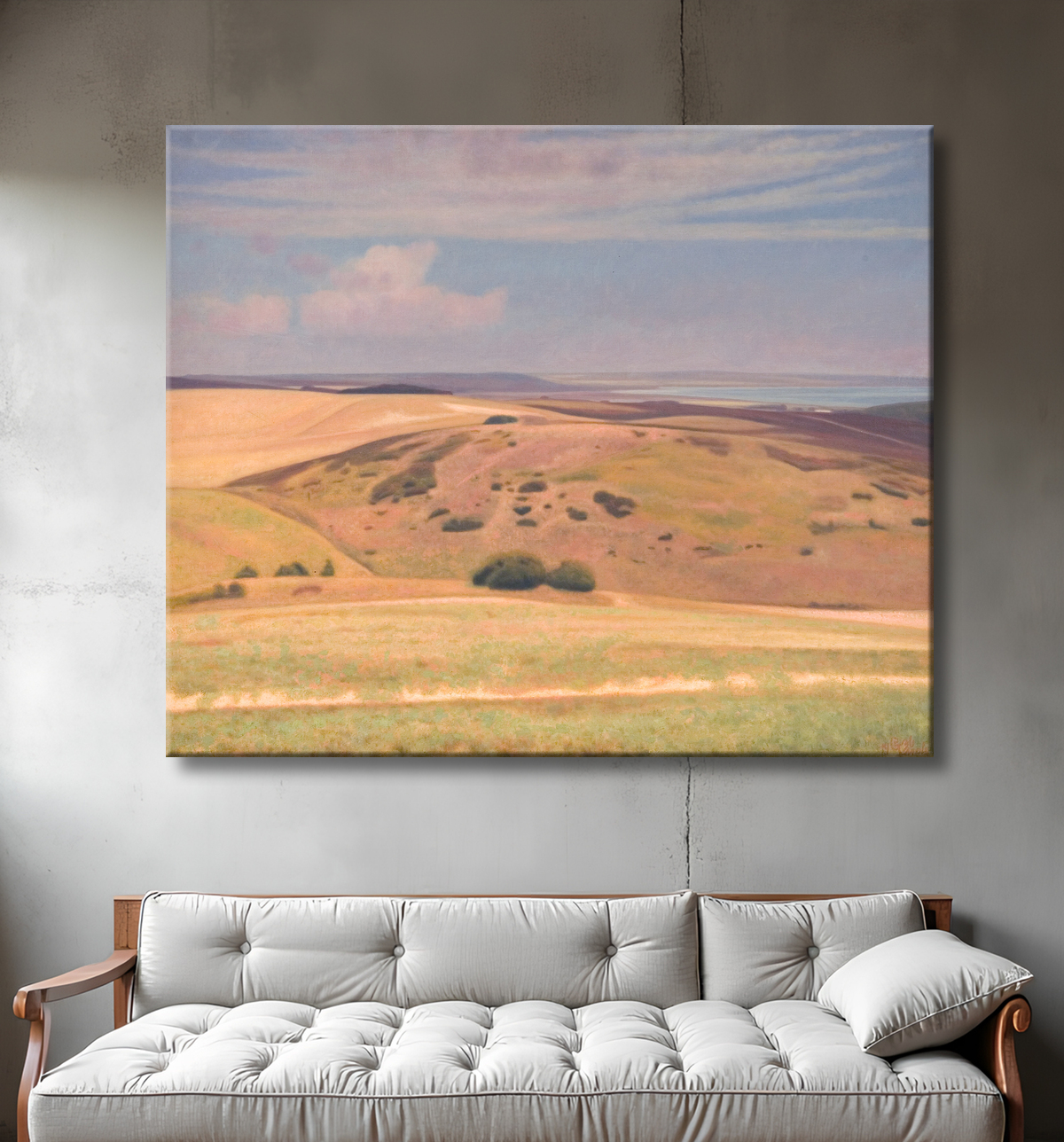 Larges vues. Mols, paysage danois de Charles Godtfredsen avec decor