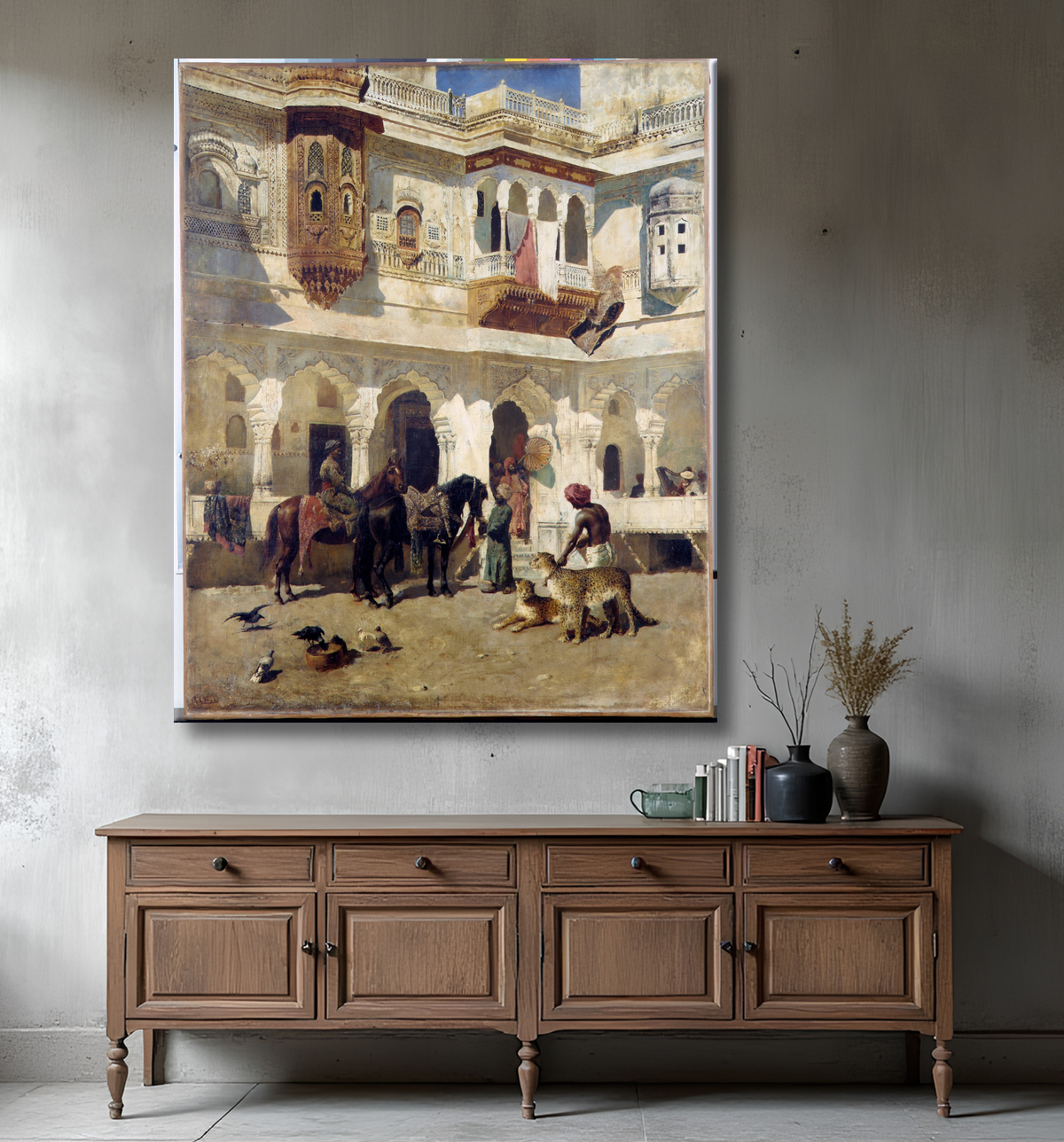 Toile imprimée en France de qualité fine art ou affiche encadrée. Le Rajah partant à la chasse...