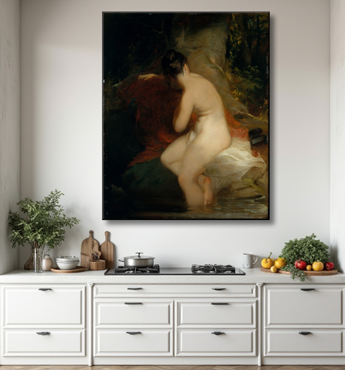 Reproduction Musidora de Thomas Sully avec decor