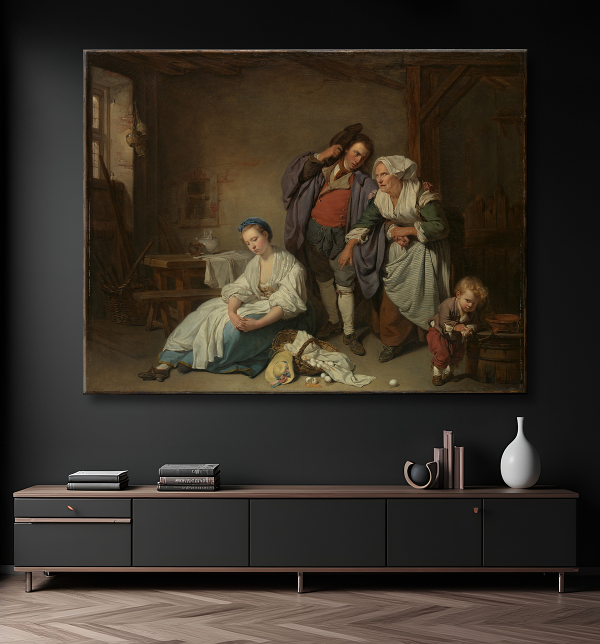 Impression sur toile d’art premium made in France ou poster encadré. Oeufs Cassés...