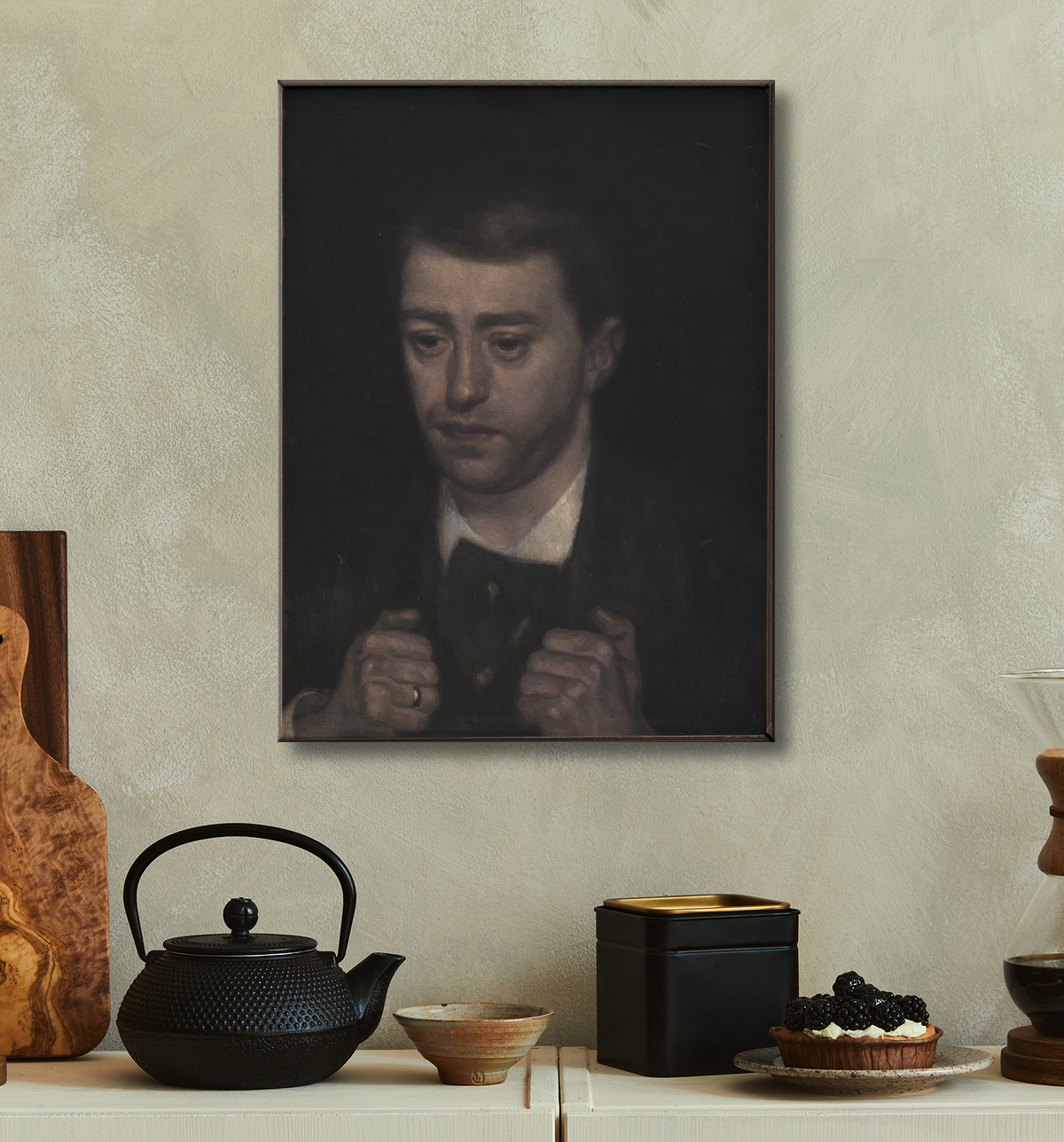 Reproduction The Composer Fini Henriques de Hammershøi, Vilhelm avec decor