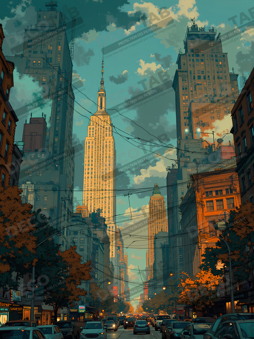 Tableau de Paris SF futuriste