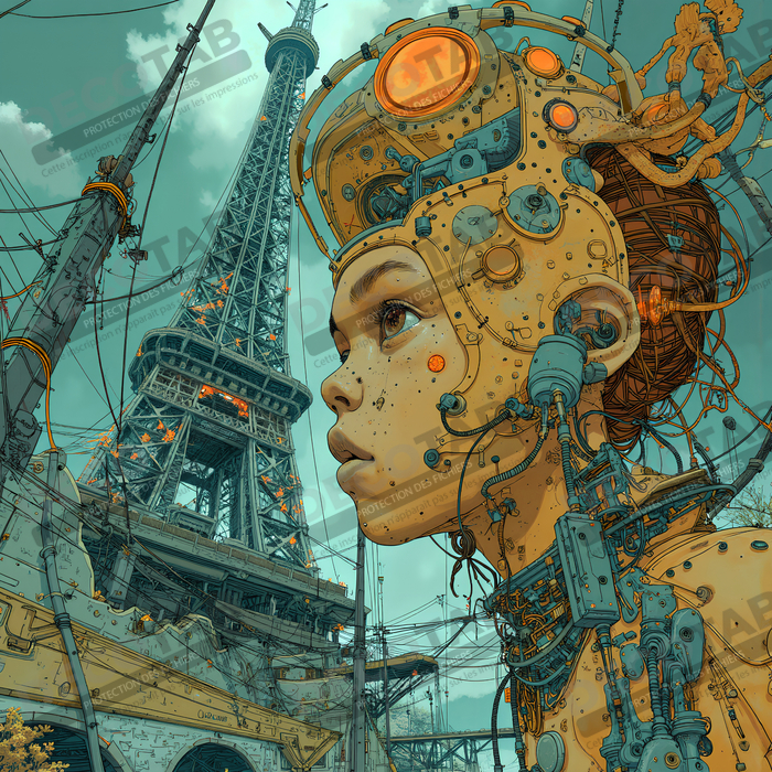 Tableau de Paris SF futuriste