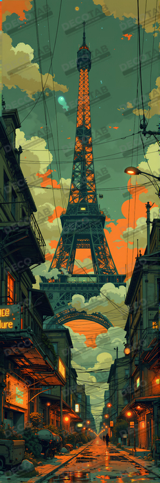 Tableau de Paris SF futuriste