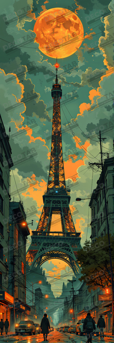 Tableau de Paris SF futuriste