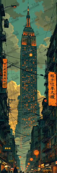 Tableau New York futriste, version SF