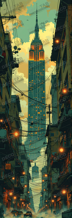 Tableau New York futriste, version SF