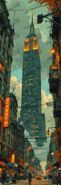 Tableau New York futriste, version SF