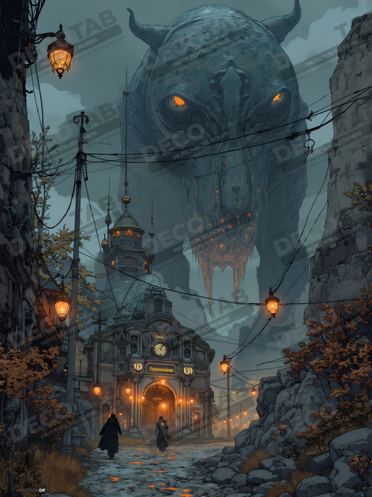 Paysage futuriste sombre et organique