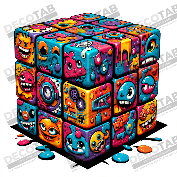 Tableau Rubik's Cube street art