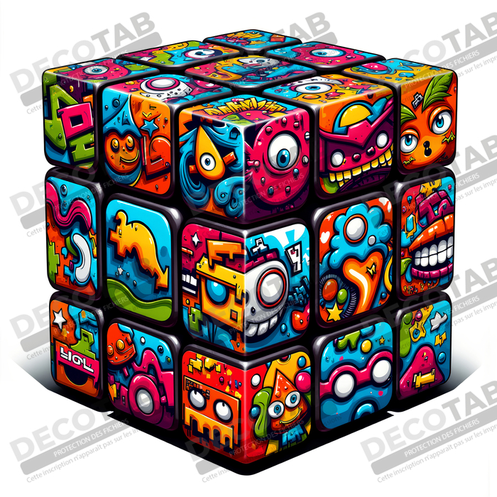 Tableau Rubik's Cube street art