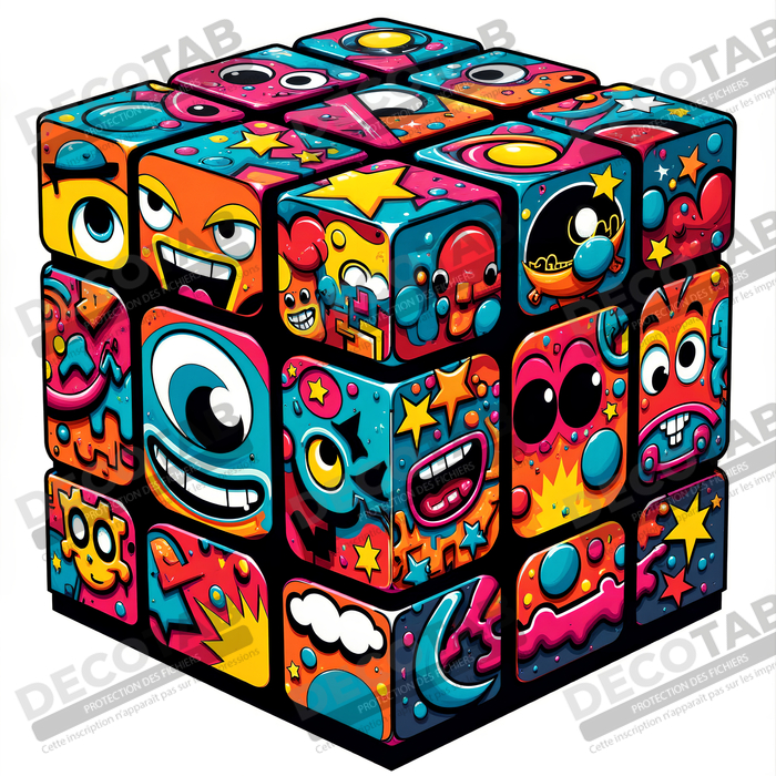 Tableau Rubik's Cube street art