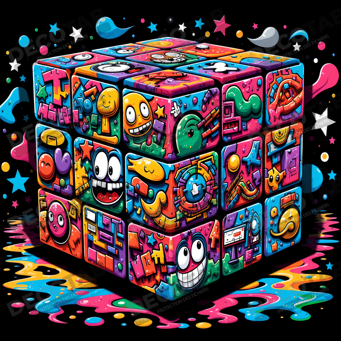 Tableau Rubik's Cube street art