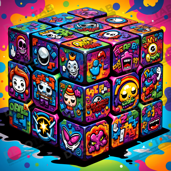 Tableau Rubik's Cube street art