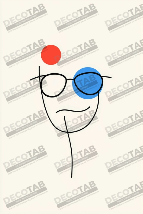 Tableau portrait minimaliste