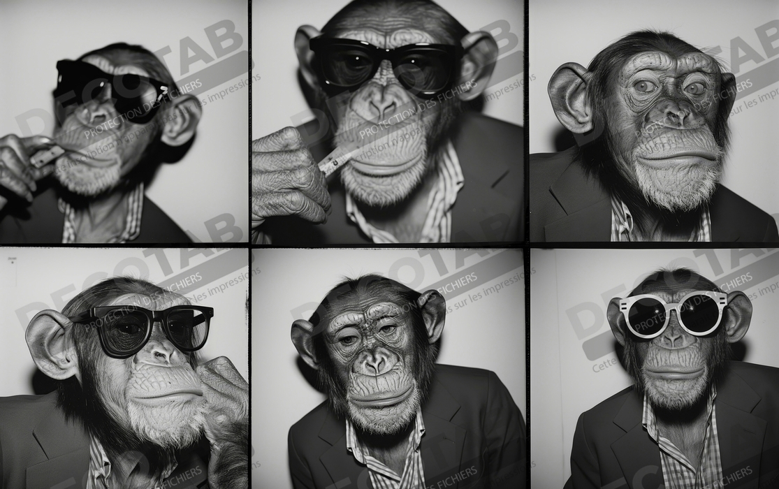 Tableau chimpanzé en trombinoscope