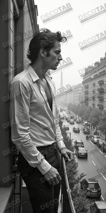 Tableaux noir et blanc masculin Paris intime