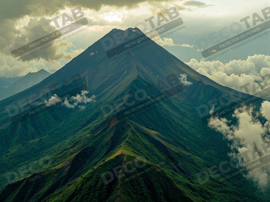 Tableau paysage volcanique spectaculaire