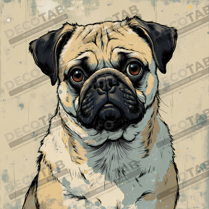 Tableau chien | Peinture chien moderne expressive
