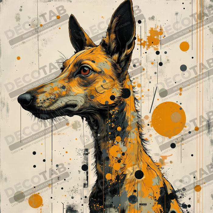 Tableau chien | Peinture chien moderne expressive