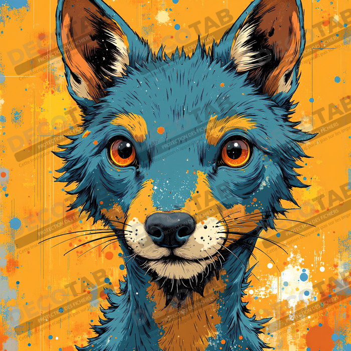 Tableau chien | Peinture chien moderne expressive