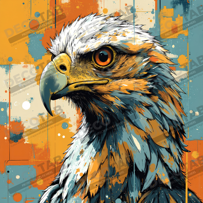 Tableau aigle royal | Peinture animalière contemporaine