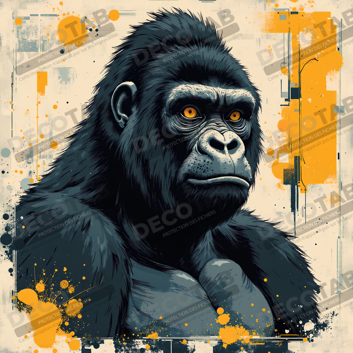 Tableau Gorille | Peinture Moderne Haut de Gamme