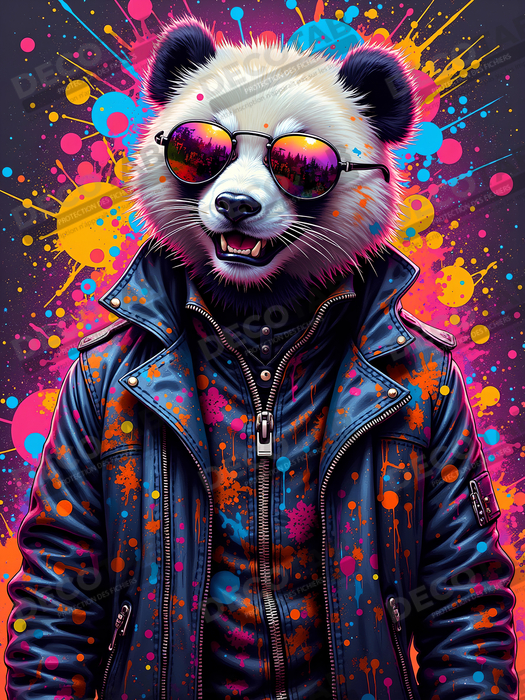 Tableau panda graffiti - Art mural coloré et surprenant